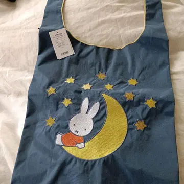 미사용 새상품 자수 에코백 미피 블루