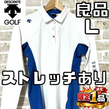 [팔로우 할인] 고품질 데상트 골프 여성용 긴팔 피케 셔츠 L 사이즈