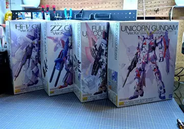 [ MG 묶음 판매 ] 하이 뉴 건담 ZZ 건담 유니콘 풀아머