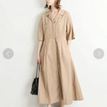 IENA 트윌 허리 마크 원피스 베이지 반팔 size 36