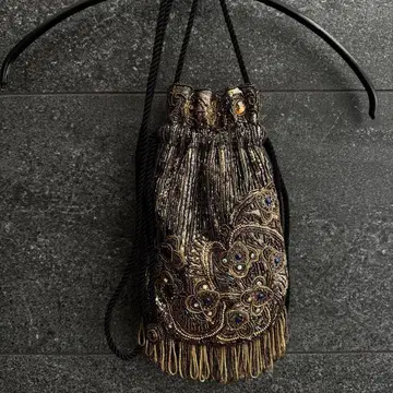 빈티지 비즈 복조리 숄더백 고급 레트로 앤티크