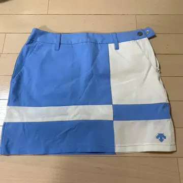 DESCENTE 골프 스커트 XG 스카이블루/화이트