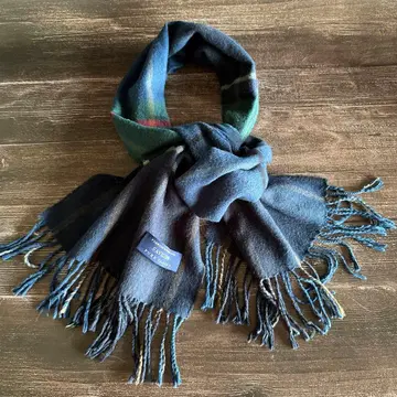 Savile Row 순수 캐시미어 머플러 네이비 계열 영국제