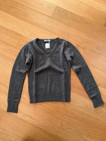 RACHEL ASHWELL 그레이 V넥 스웨터