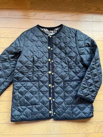 TWW/SLOBE IENA 별주 퀼팅 숏 블루종 레오파드 38