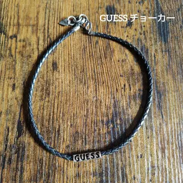 GUESS 뜨개질 가죽 목걸이