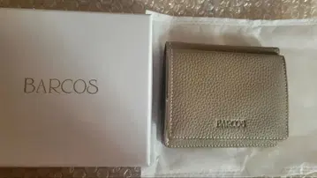 BARCOS 베이지 이단 접이식 지갑