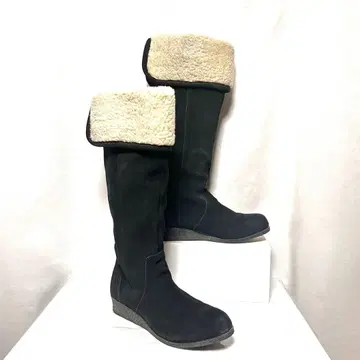 [Hawkins sports] 스웨이드 롱 부츠 블랙 24.5cm