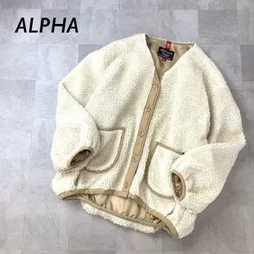 ALPHA 노카라 보아 자켓 베이지 계열