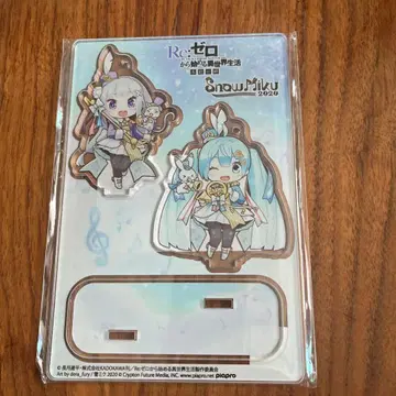 스노우미쿠 2023 아크릴 스탠드 렘과 에밀리아