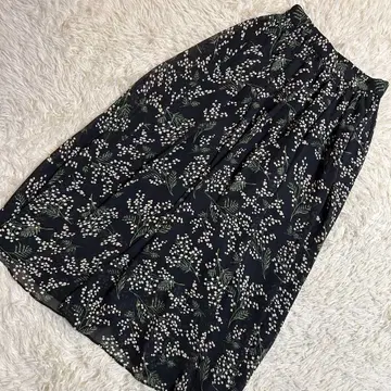 SLOBE IENA 올 패턴 스커트 블랙