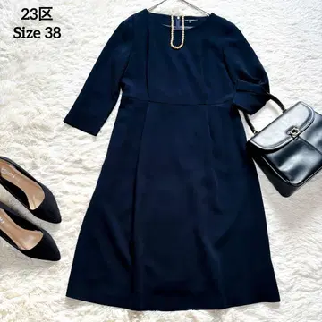 23구 포멀 원피스 다크 네이비 트리아세테이트 워셔블 세레모니