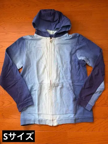 BLUE BLUE JAPAN 인디고 수제 그라데이션 지퍼 후드티 S