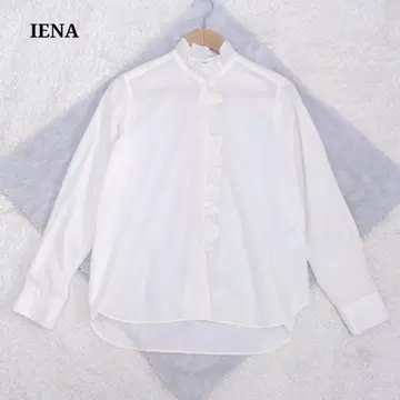 IENA 이에나 2024aw 스탠드 프릴 블라우스 내추럴 아이보리