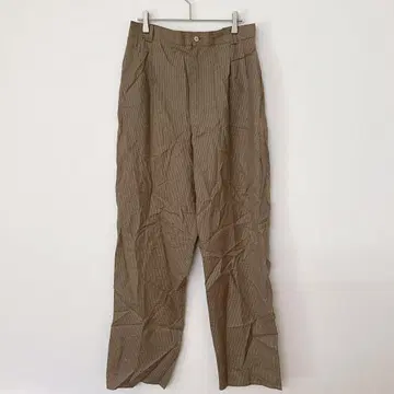 새상품급 BAGIO [12] 브라운 체크 와이드 팬츠 울 팬츠