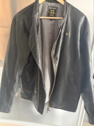 DRESS HIPPY 블랙 가죽 자켓 L