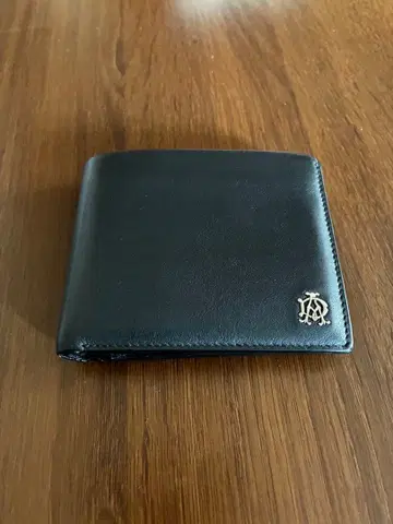 던힐 dunhill 접이식 지갑 블랙 가죽 로고