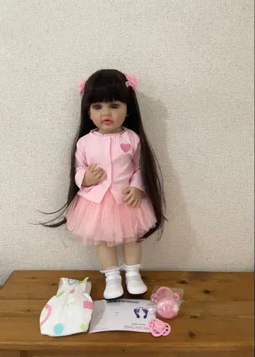 리본돌 여아 55cm 전신 실리콘 새상품