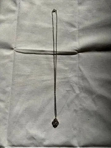 레어 jean paul gaultier 로고 목걸이 실버925