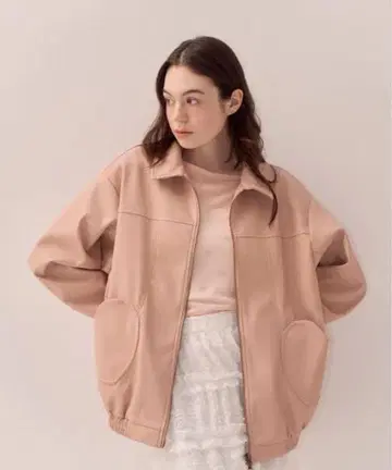 muguet 하트 포켓 레더 재킷