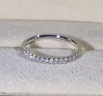 모이사나이트 하프 이터니티 반지 10호 스털링 실버