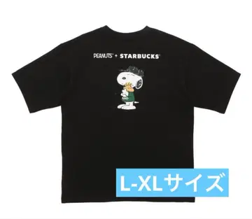 새상품급! PEANUTS x STARBUCKS 스누피 스벅 T셔츠 블랙