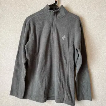 LANDS'END 그레이 플리스 하프 지퍼 M 사이즈