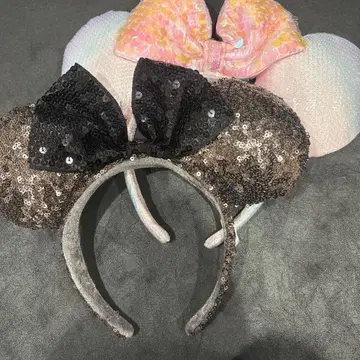 스팽글 리본 포함 머리띠