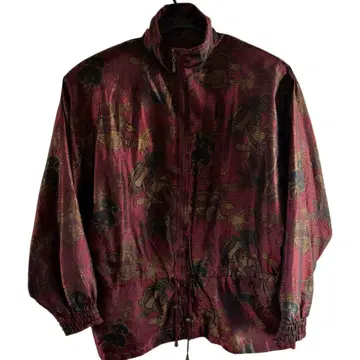 LAVON 비늘 편광 개성 허리 스트링 올 패턴 레인보우 나일론 자켓