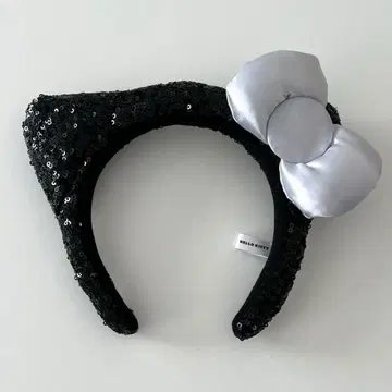 USJ 헬로키티 머리띠 블랙 스팽글