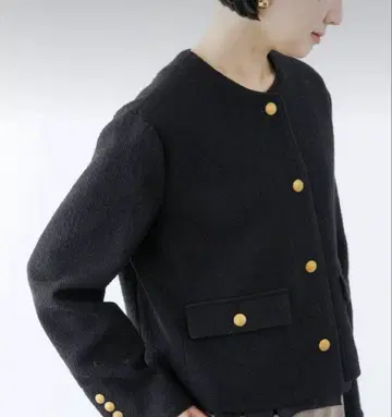 VERMEIL par iena 트위드 노카라 자켓 38