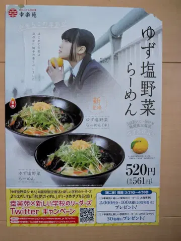 새로운 학교의 리더즈 미즈CM 전단지 2018년산 초 레어!