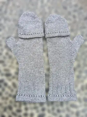 Pringle의 캐시미어 털실 미튼 / 손뜨개질 재이용