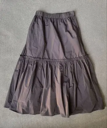 IENA 메모리 타프타 개더 스커트 34 그레이 택 포함