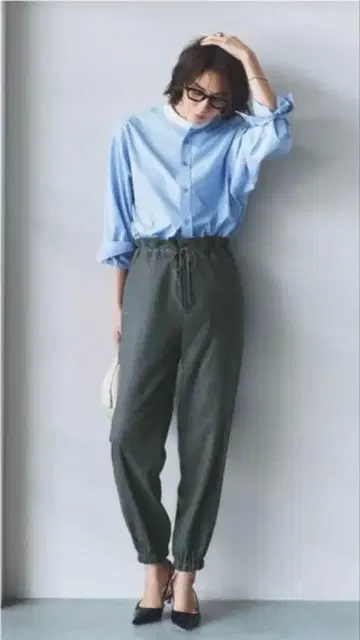 새상품급 M 7days 울 조거 팬츠 마츠무라 준코 콜라보