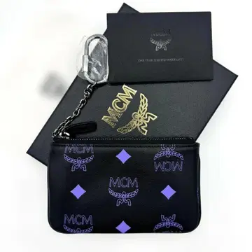 미사용 새상품 MCM 비세토스 패턴 가죽 코인 케이스 AH6665
