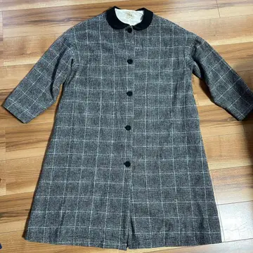 Samansa Mos2 체크 무늬 코트 프리 사이즈