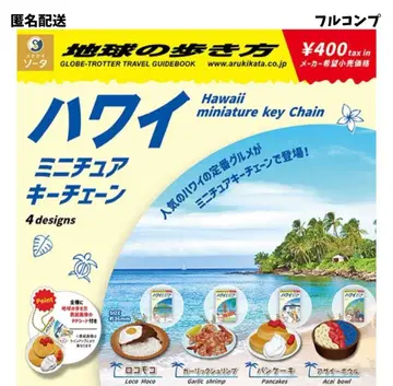 지구의 산책법 하와이 미니어처 키체인 전 4종