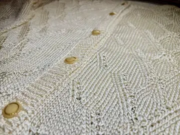 미사용 새상품 핸드메이드 실크 가디건 할머니의 손뜨개질 하나뿐인 상품