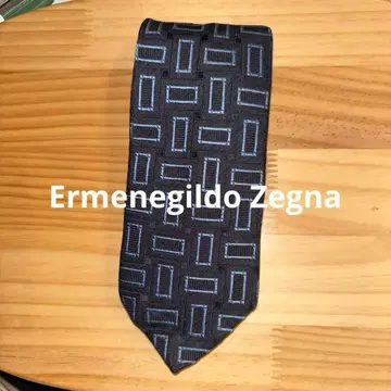 Ermenegildo Zegna 기하학 패턴 고급 넥타이