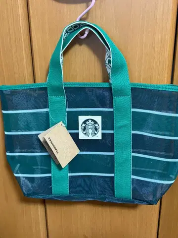 스타벅스 메쉬 토트백 그린
