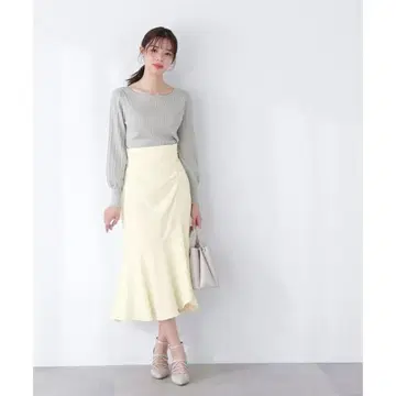 PROPORTION 아지메 개더 머메이드 스커트