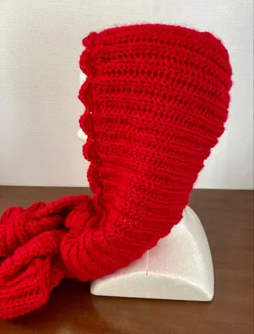 핸드메이드 후드 부착 머플러 스톨 보닛 크로셰 뜨개질 니트