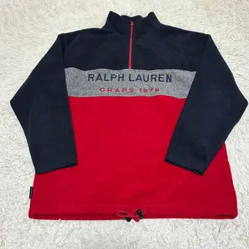 Ralph CHAPS 랄프 로렌 로고 플리스 하프 지퍼