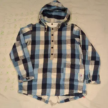 카이세이도 레트로 스키 후드 부착 플란넬 셔츠