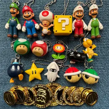 슈퍼 마리오 마스코트 피규어 루이지 키노피오 폭탄병 묶음 판매