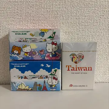 레어 대만 Hello Kitty EVA AIR 한정판 카드놀이 게임 3개