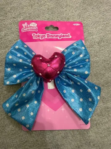 도쿄 디즈니랜드 미니 마우스 리본 머리끈 파르팔루자 한정판