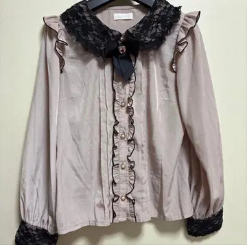 리즈리사 LIZLISA 긴팔 지뢰계 핑크 블라우스