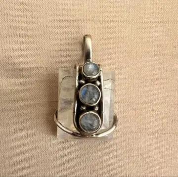 스털링 실버 레인보우 문스톤 펜던트 탑